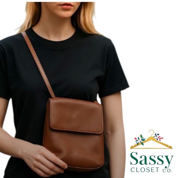 JOY STATEMENT Statement Bag – Brown Flap Crossbody, Everyday Style, OS - Picture 1 of 6